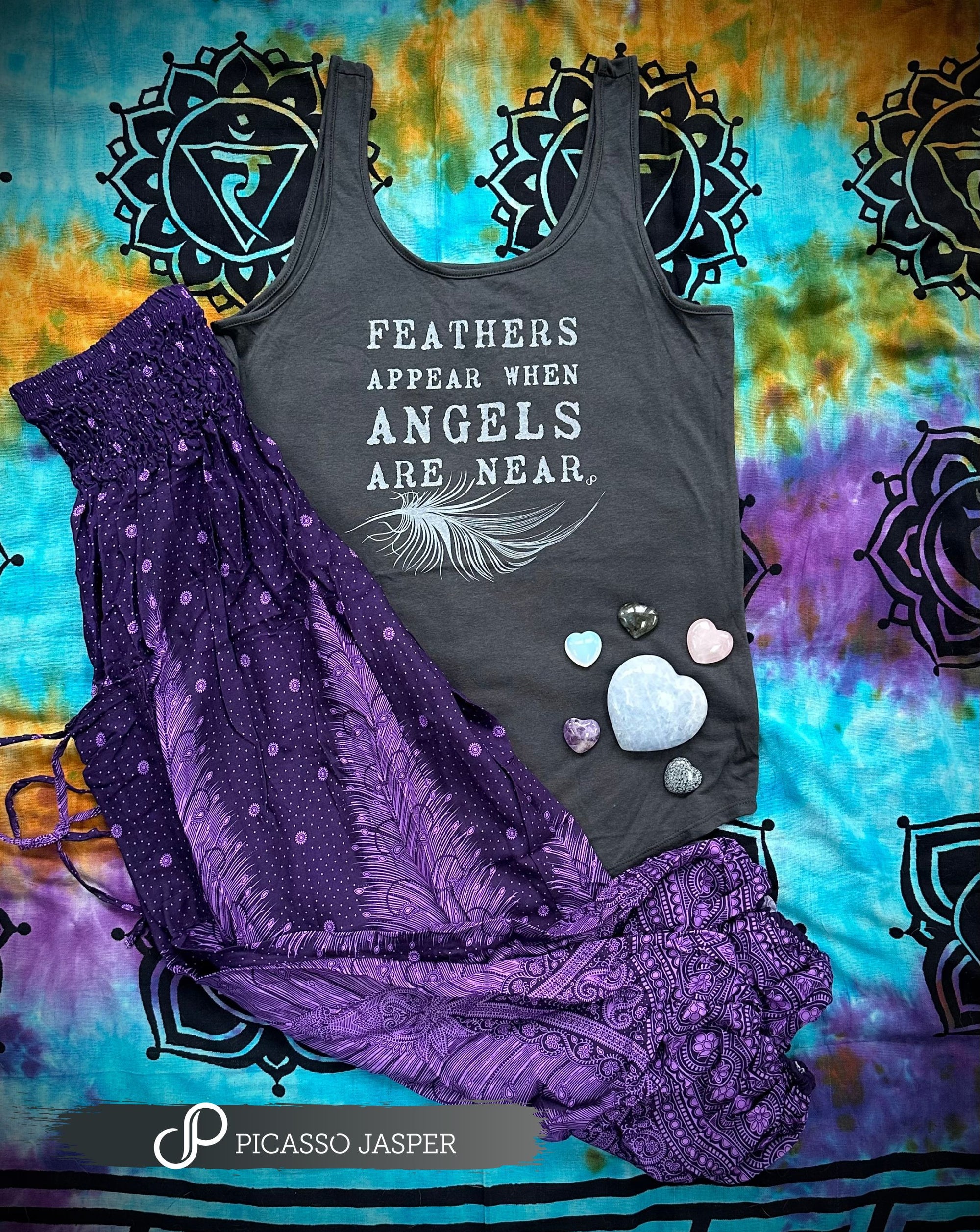 Feathers Appear When Angels Are Near, Grey Tank