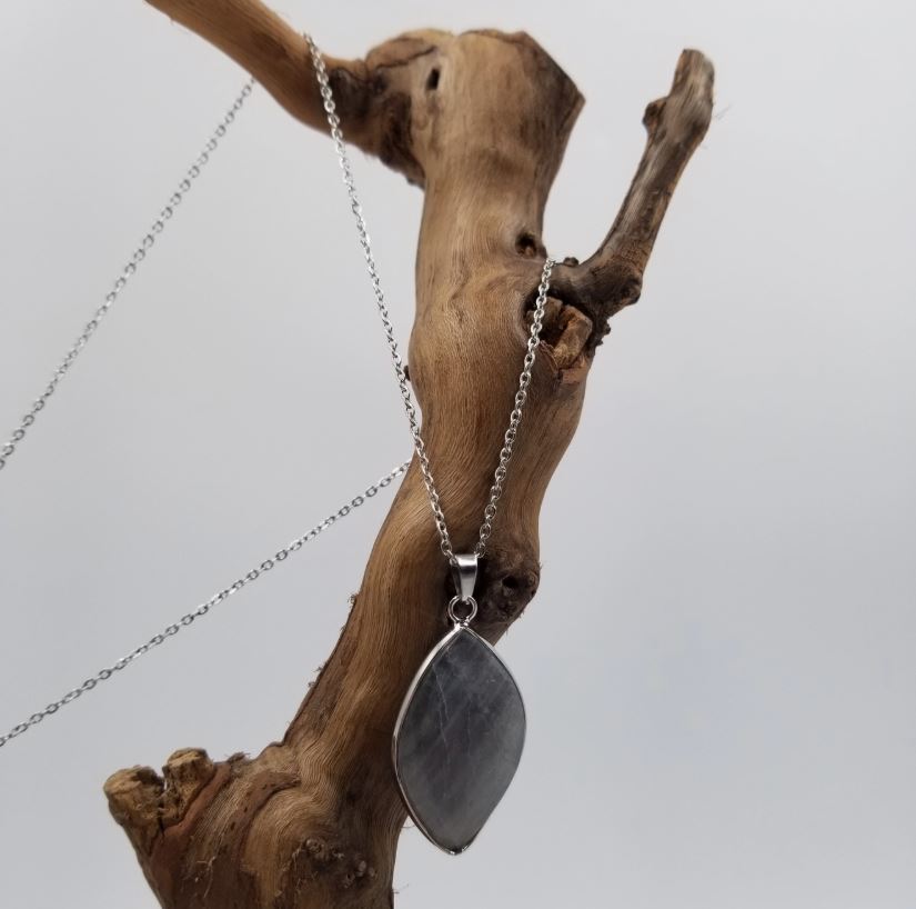 Labradorite Teardrop Pendant Necklace