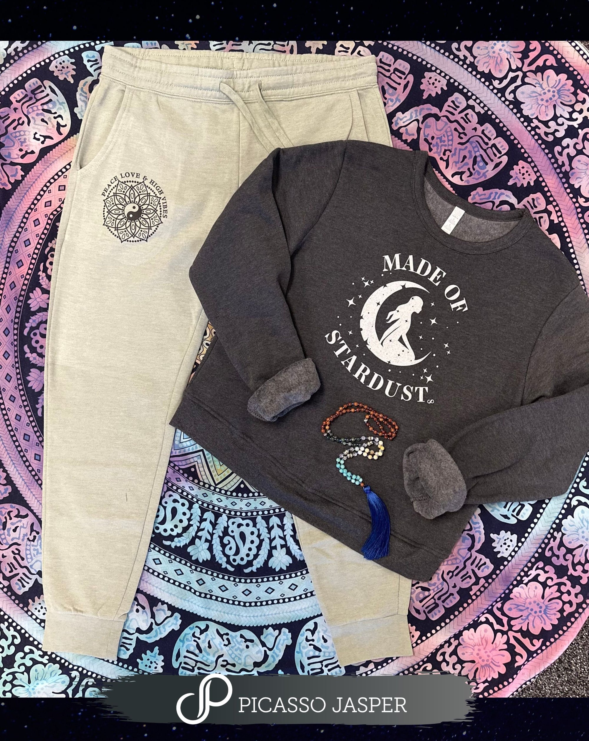 Made of Stardust Crew Fleece + Jogger +  Crystal, Bundle!