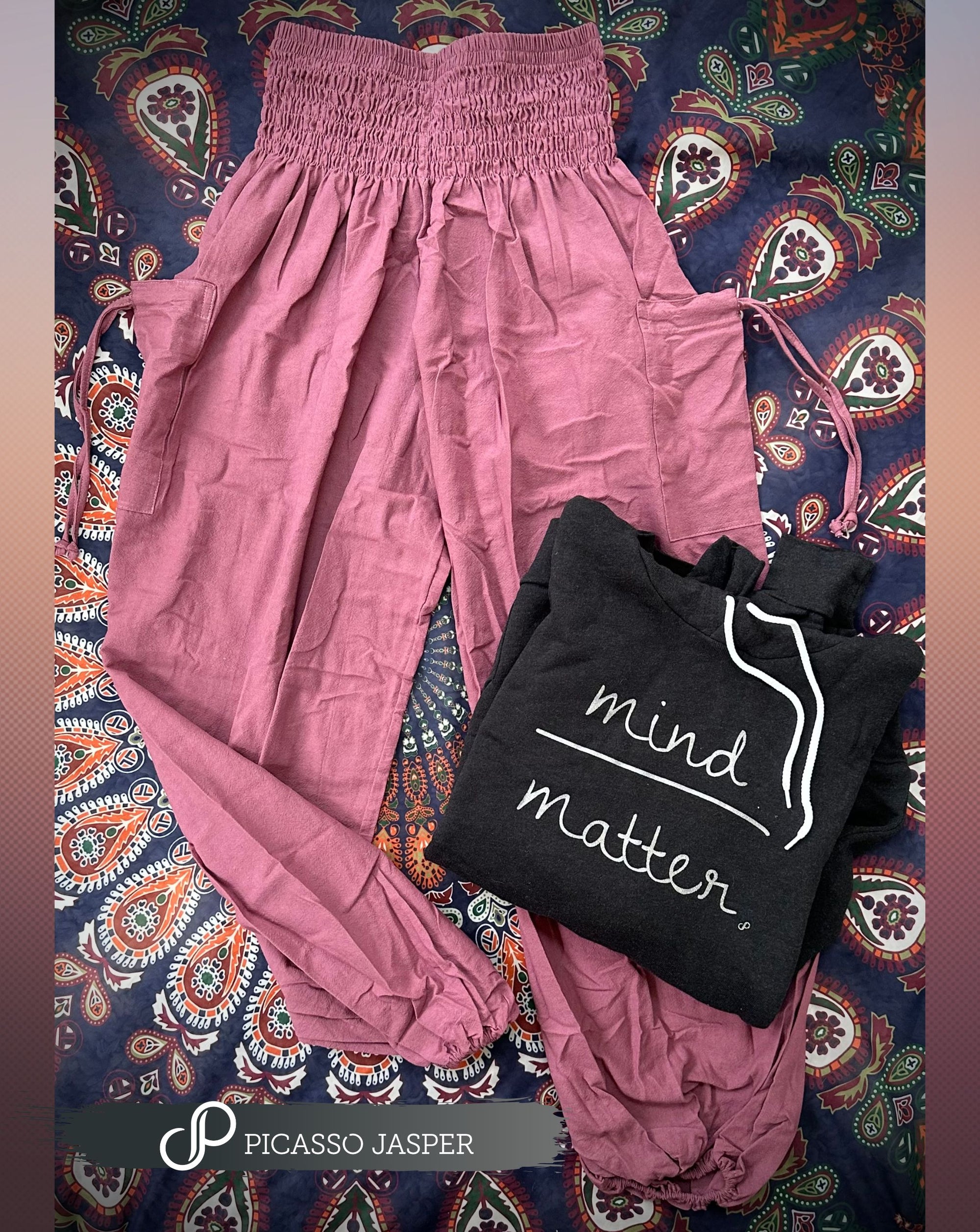 Mind Over Matter + Blush Cotton Magic Pants + Crystal, Sweatshirt Bundle!