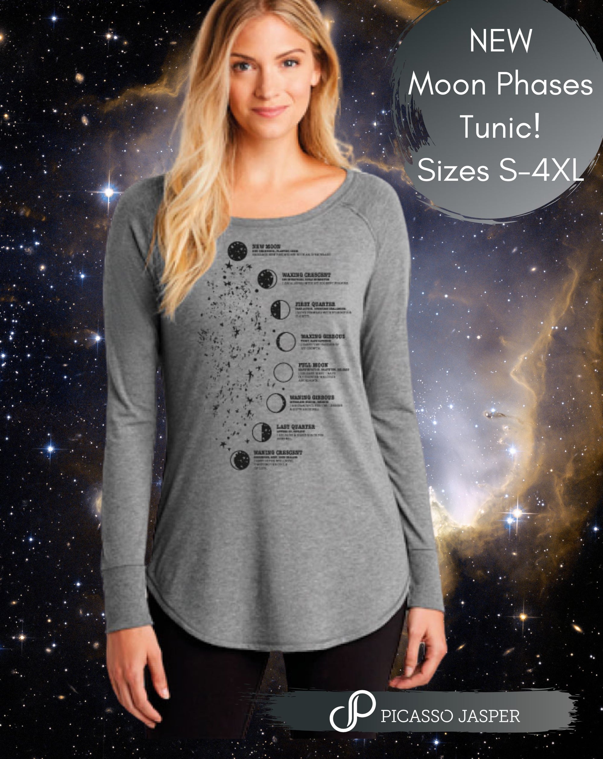 Moon Phases Tunic - SAGED & STONED Ritual Bundle