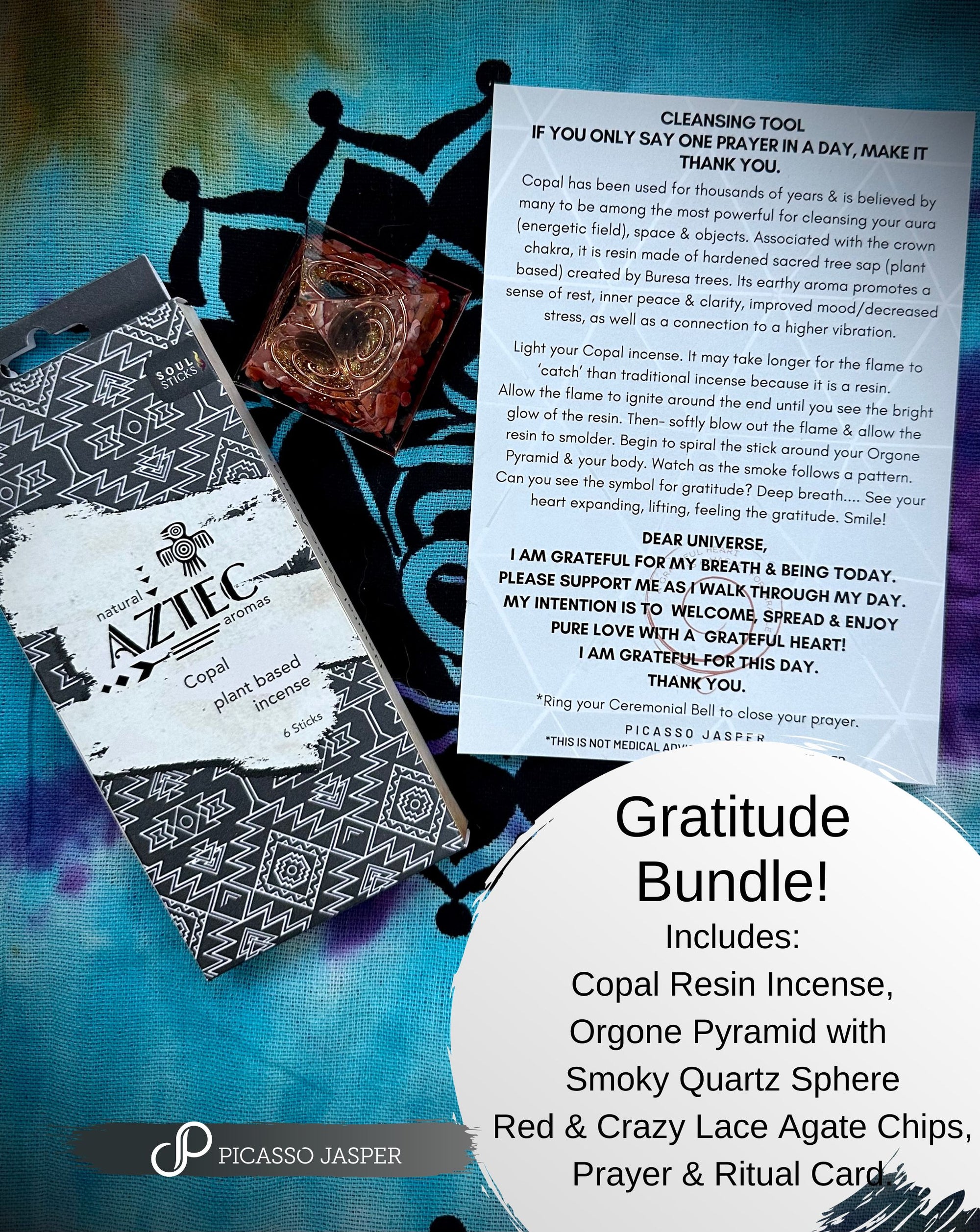 Orgone Crystal Pyramid: Gratitude Ritual Bundle