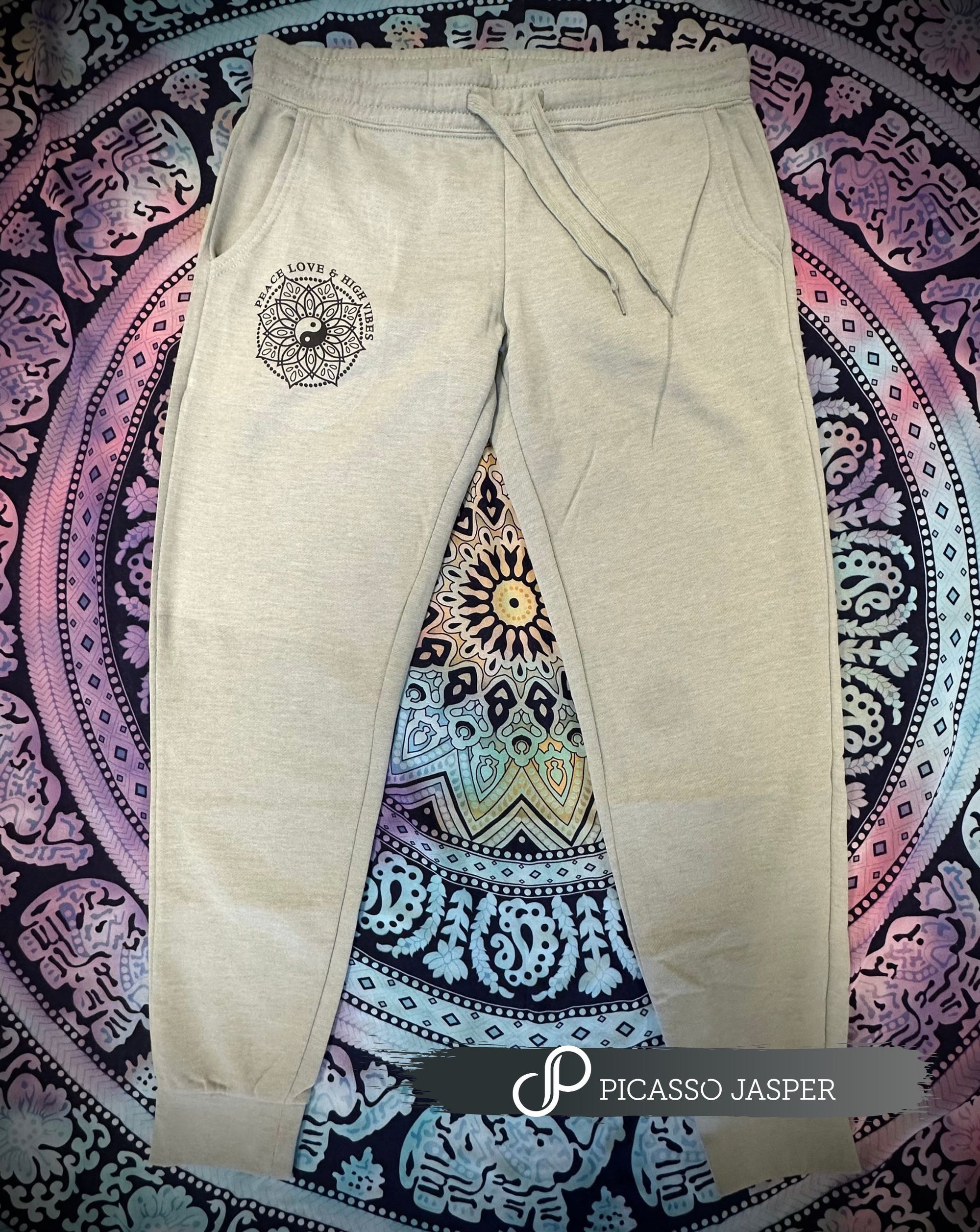 Peace, Love! Teal Wave Wash Jogger!
