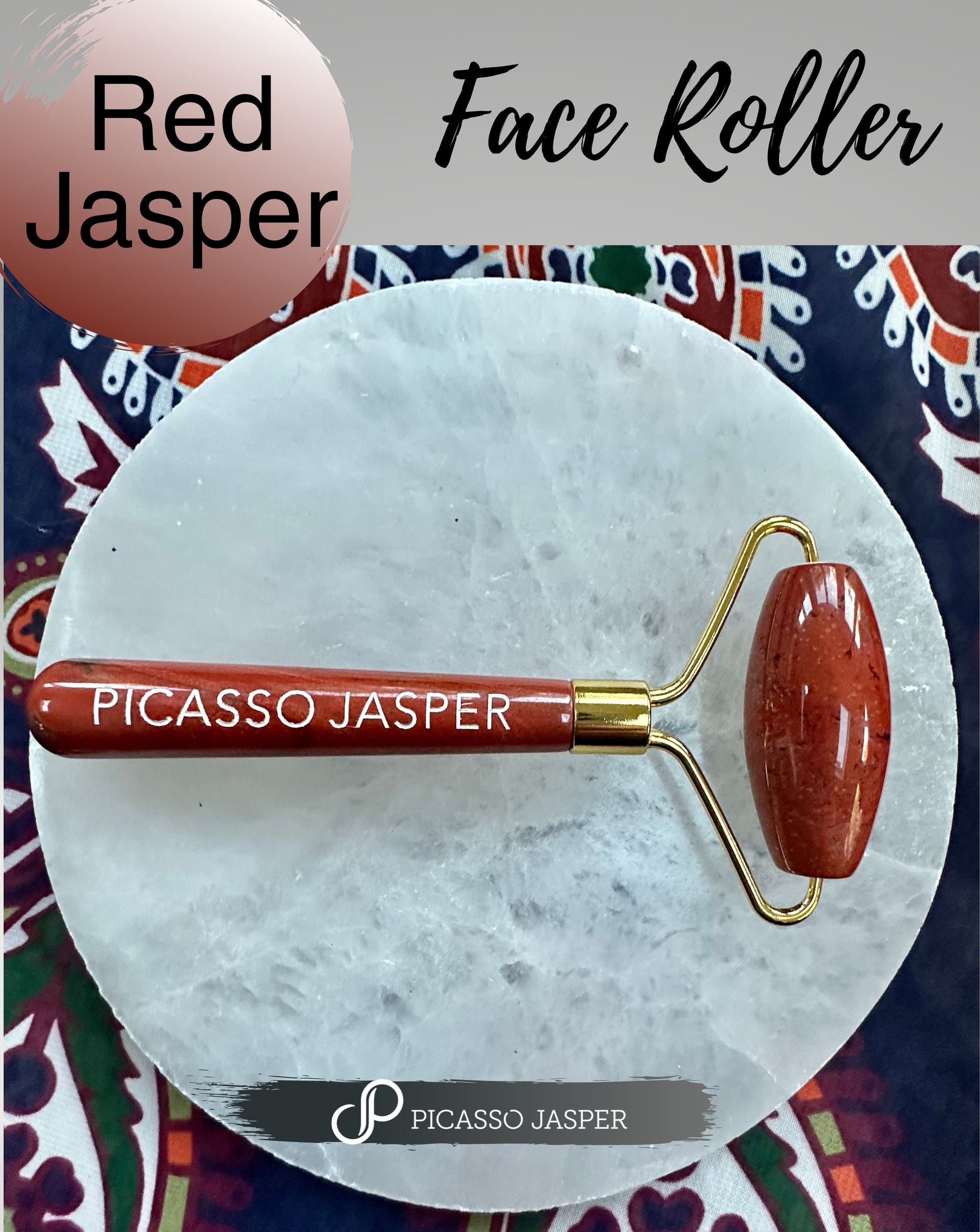Red Jasper, Reiki Infused, Grounding Face Roller