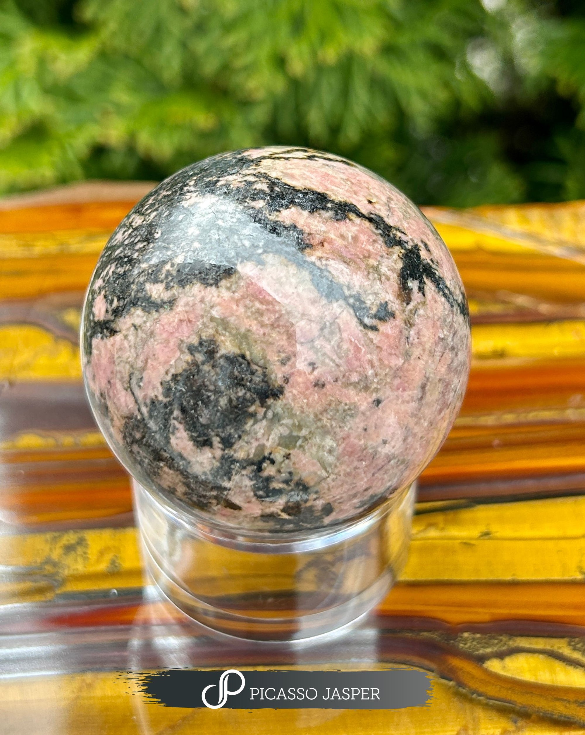 Rhodonite Sphere- Unconditional Love + Clear Communication