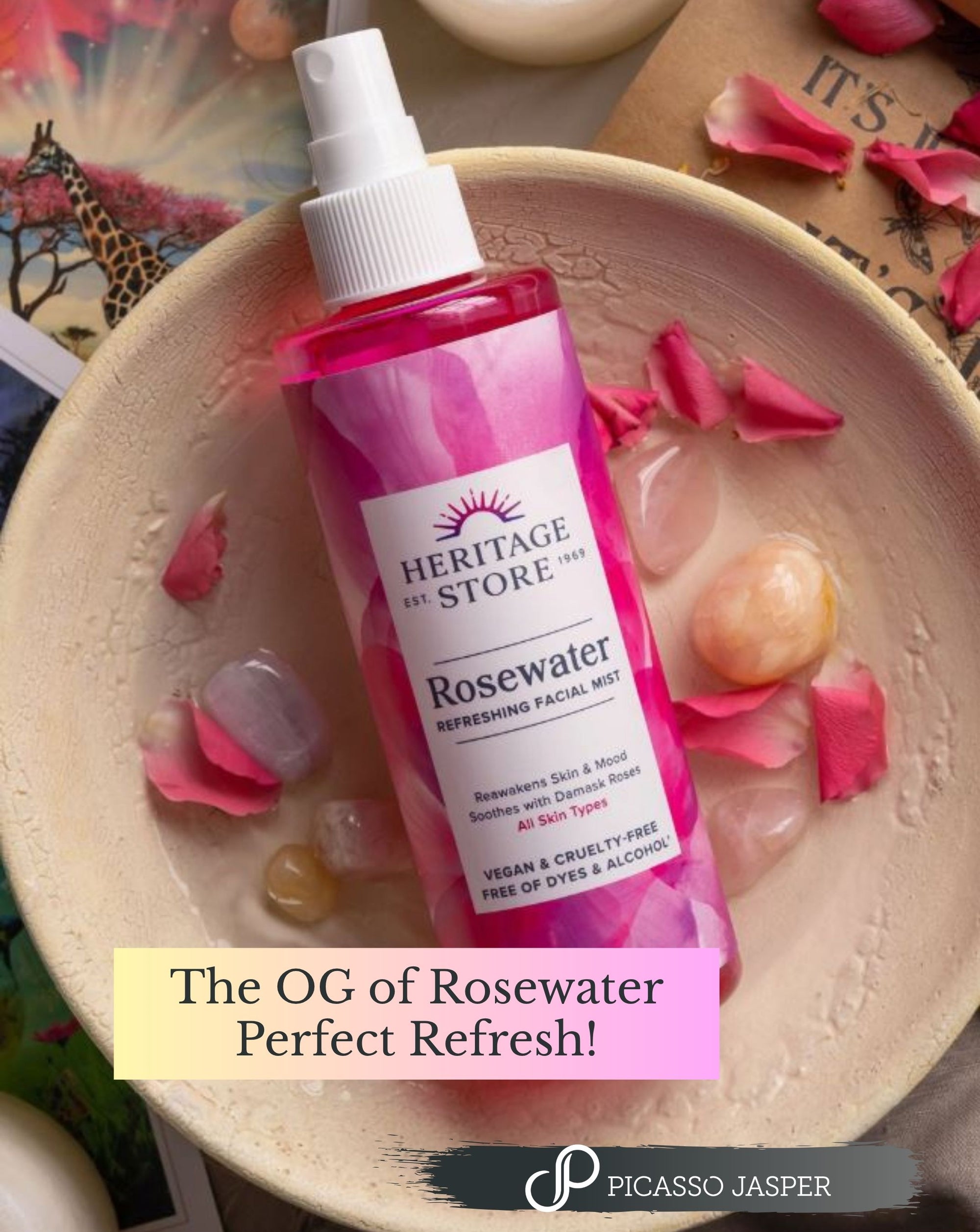 Rosewater Facial Mist- heart opener, aura cleanser + high vibe!