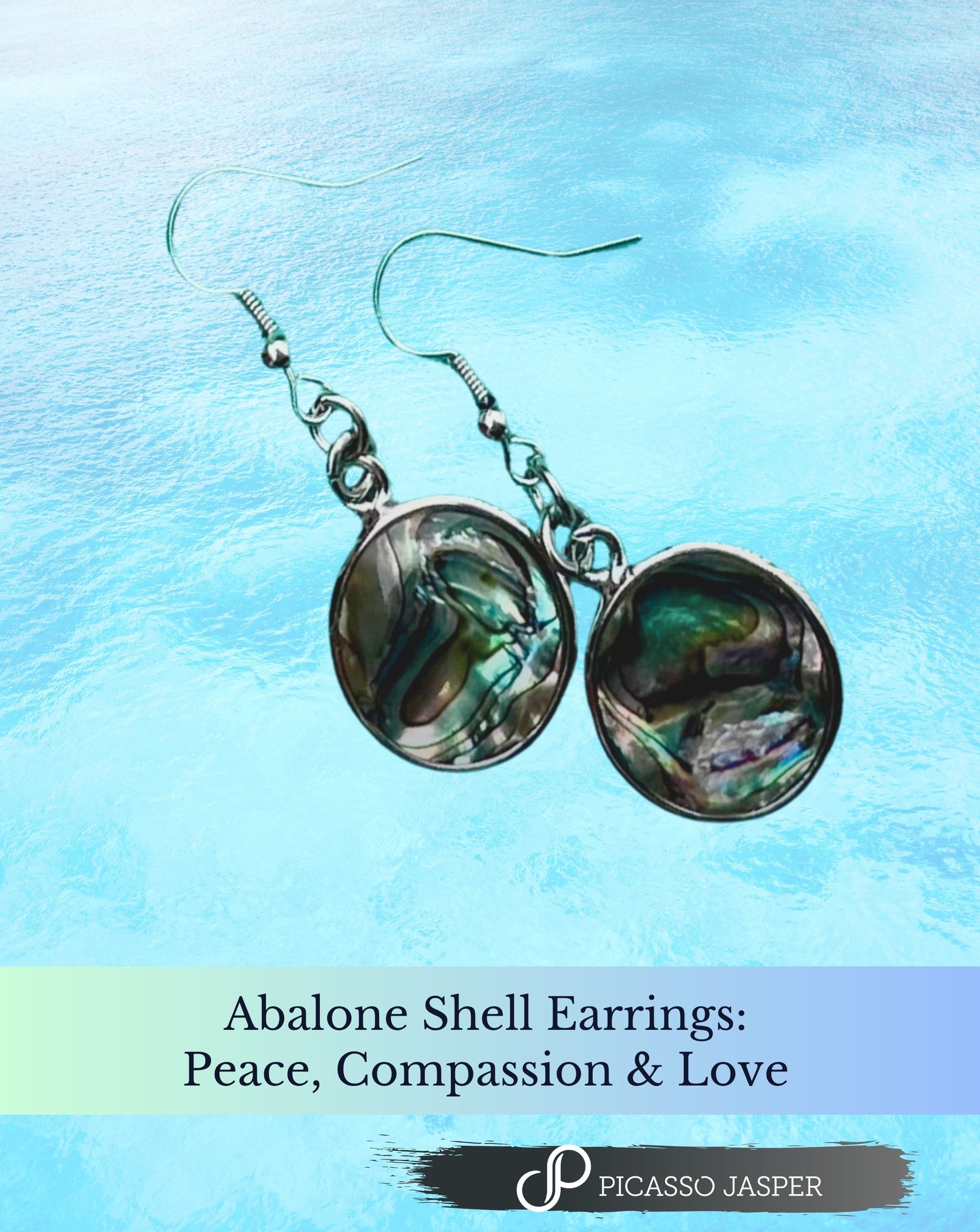Abalone Shell Earrings- Peace, Compassion & Love