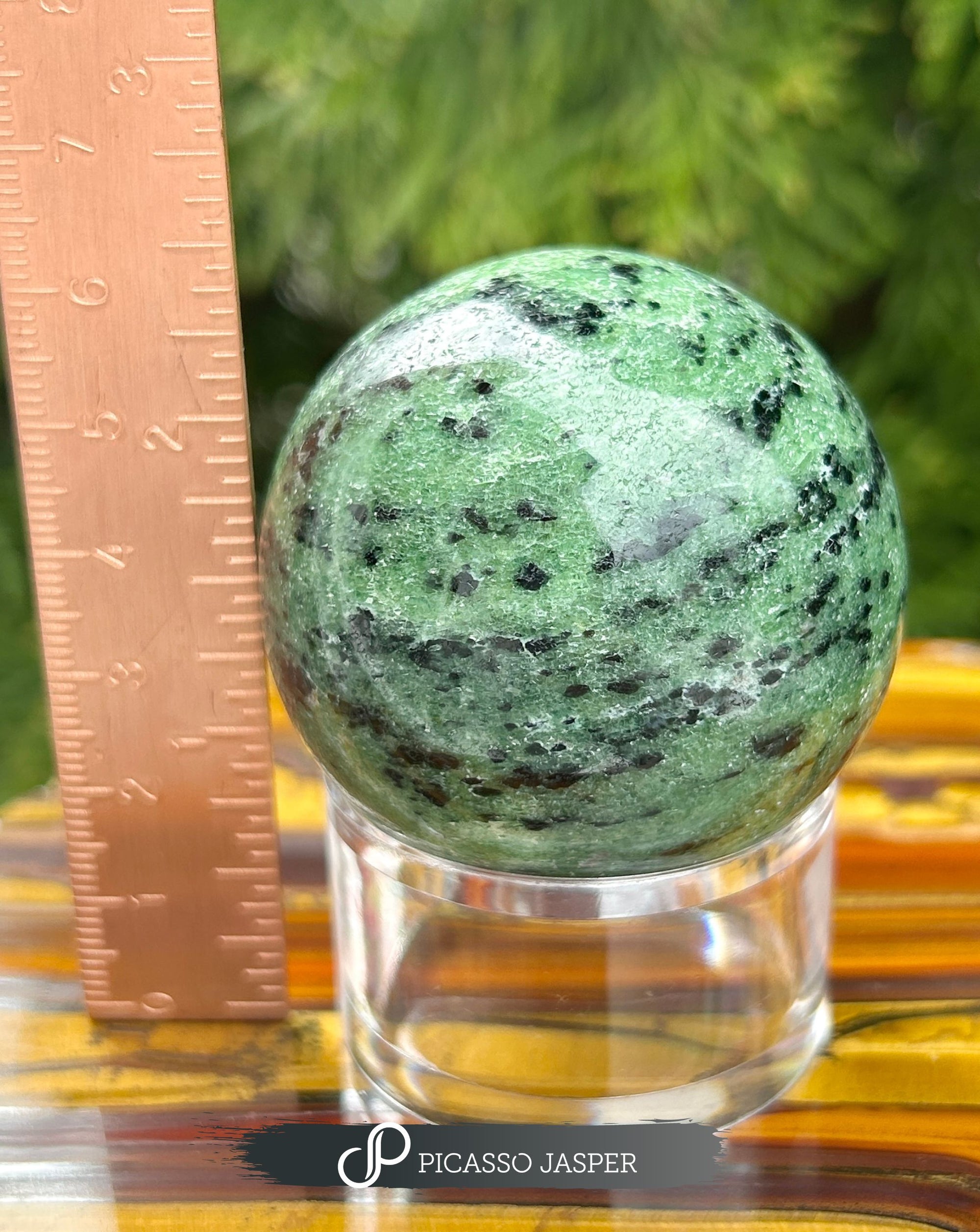 Ruby Zoisite Sphere- Optimism, Hope + Personal Growth