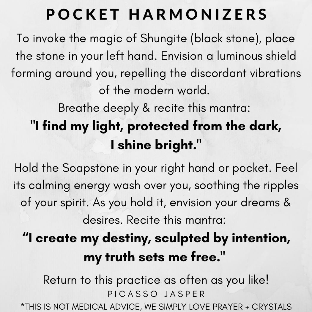 BALANCE! Harmonizer Kit Shungite & Soapstone + Carrying Pouch & Instruction Card