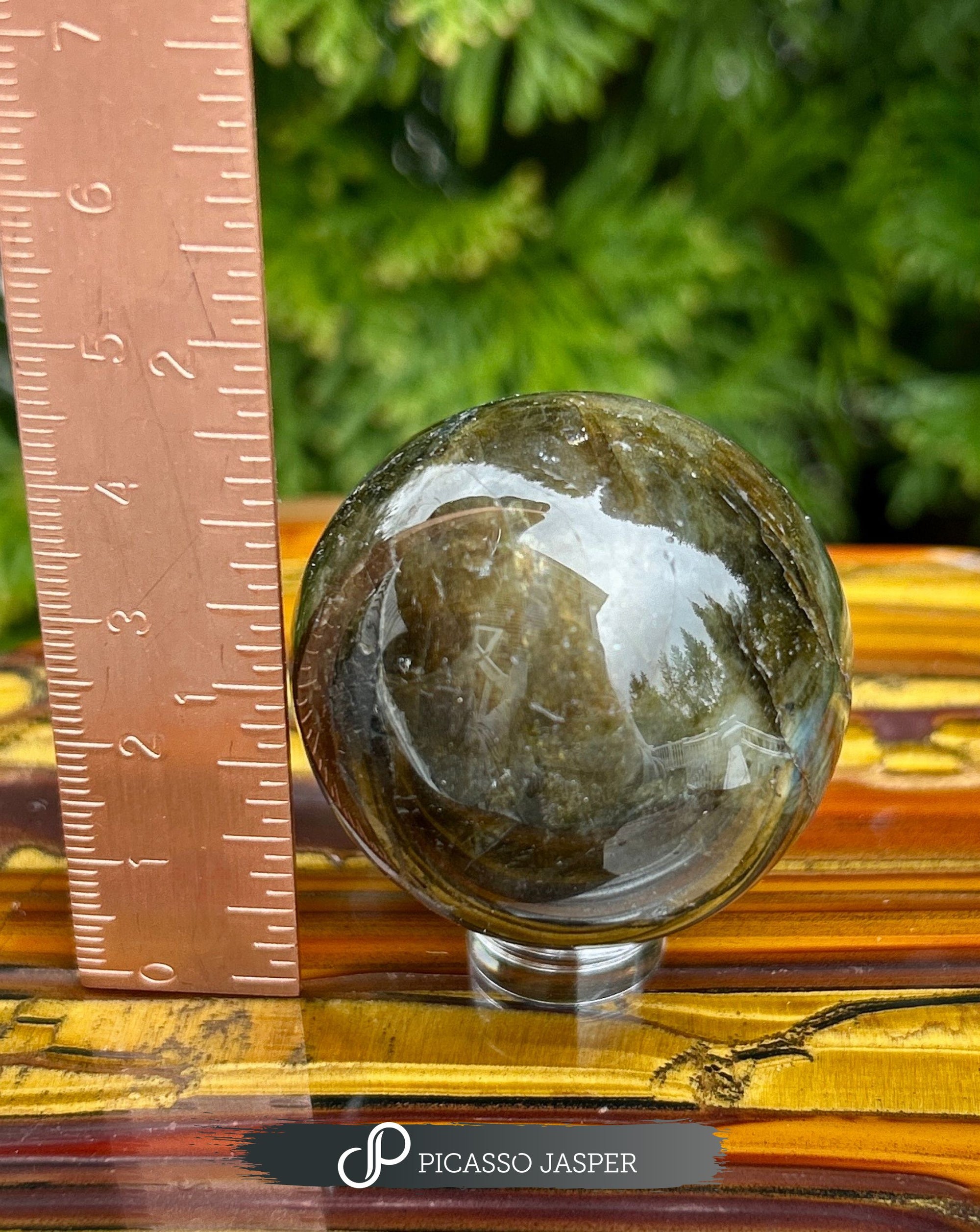 Labradorite Crystal Sphere: Intuition + Protection