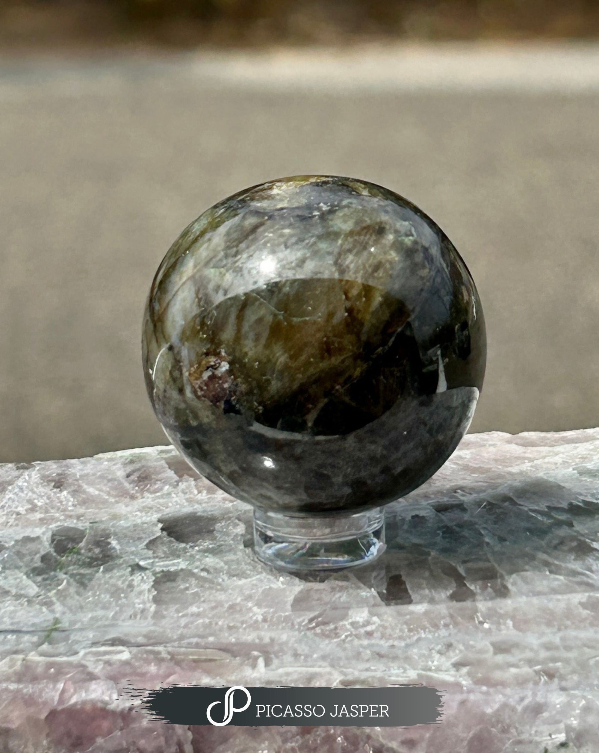 Labradorite Crystal Sphere: Intuition + Protection