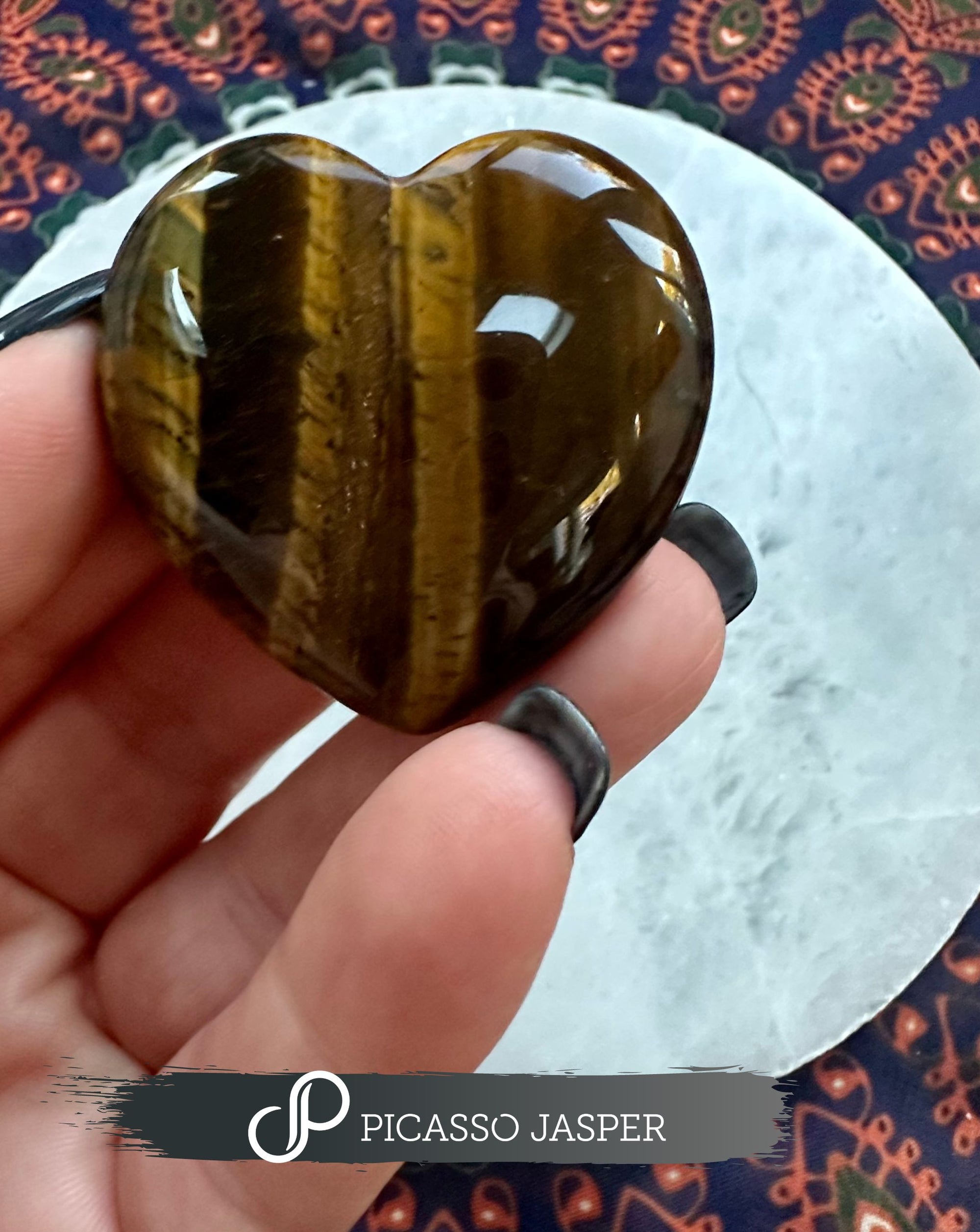Tiger Eye, Heart Crystal: Courage, Strength + Protection