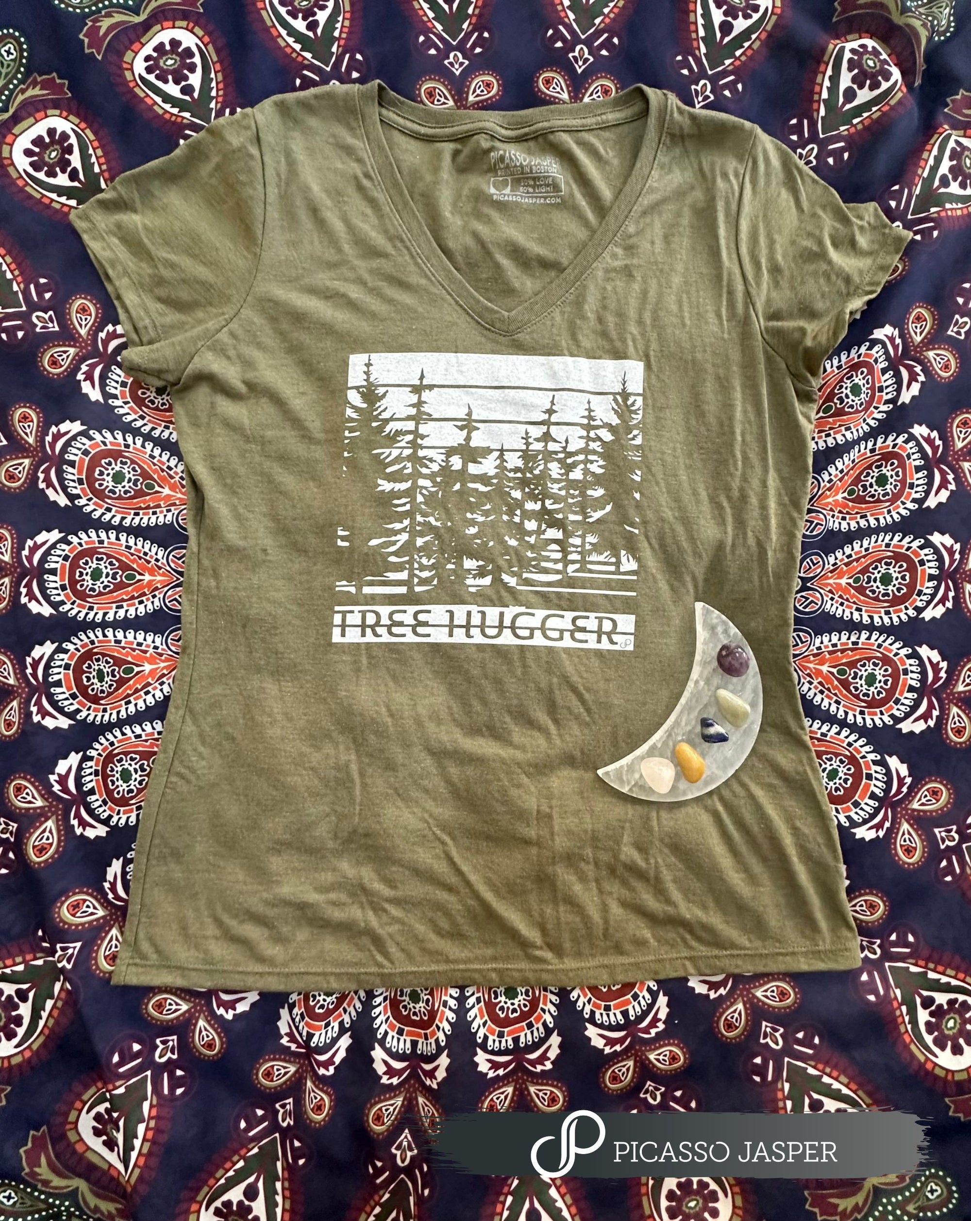 Tree Hugger, V-Neck Tee