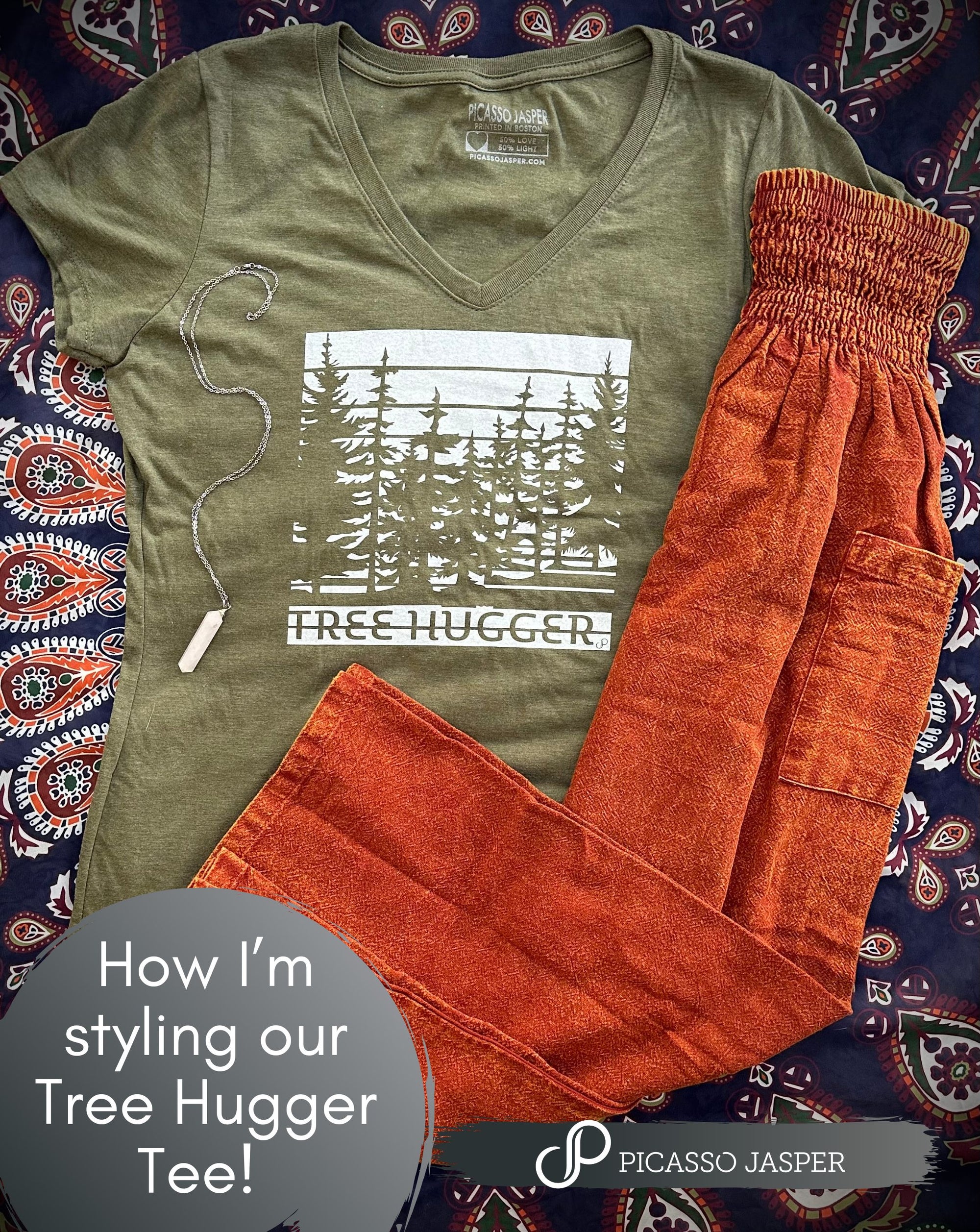 Tree Hugger, V-Neck Tee