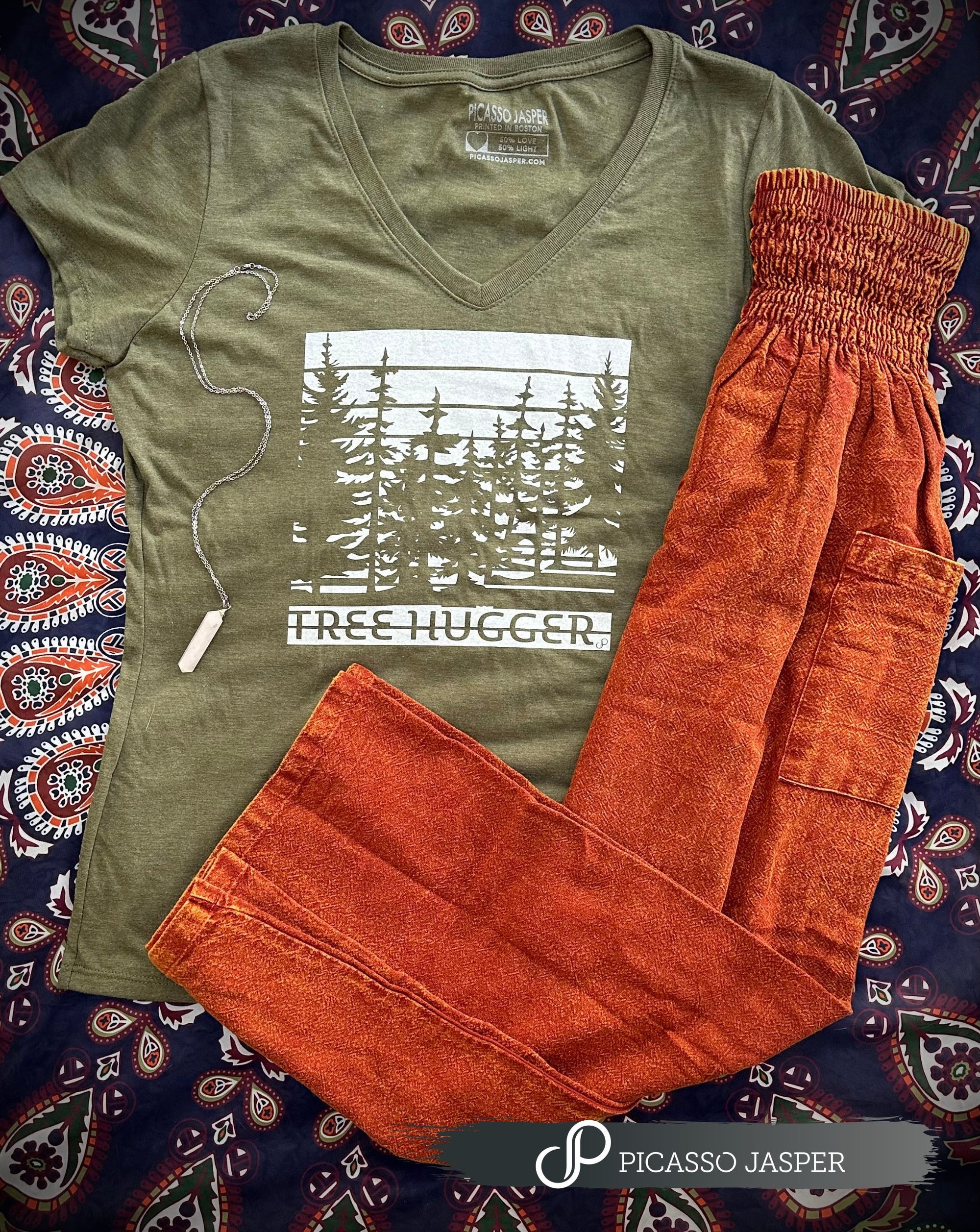 Tree Hugger, V-Neck Tee