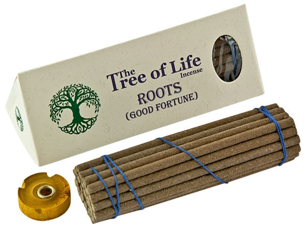 Tree of Life- Roots, Incense + Holder- Fortune, Grounding + Cleansing