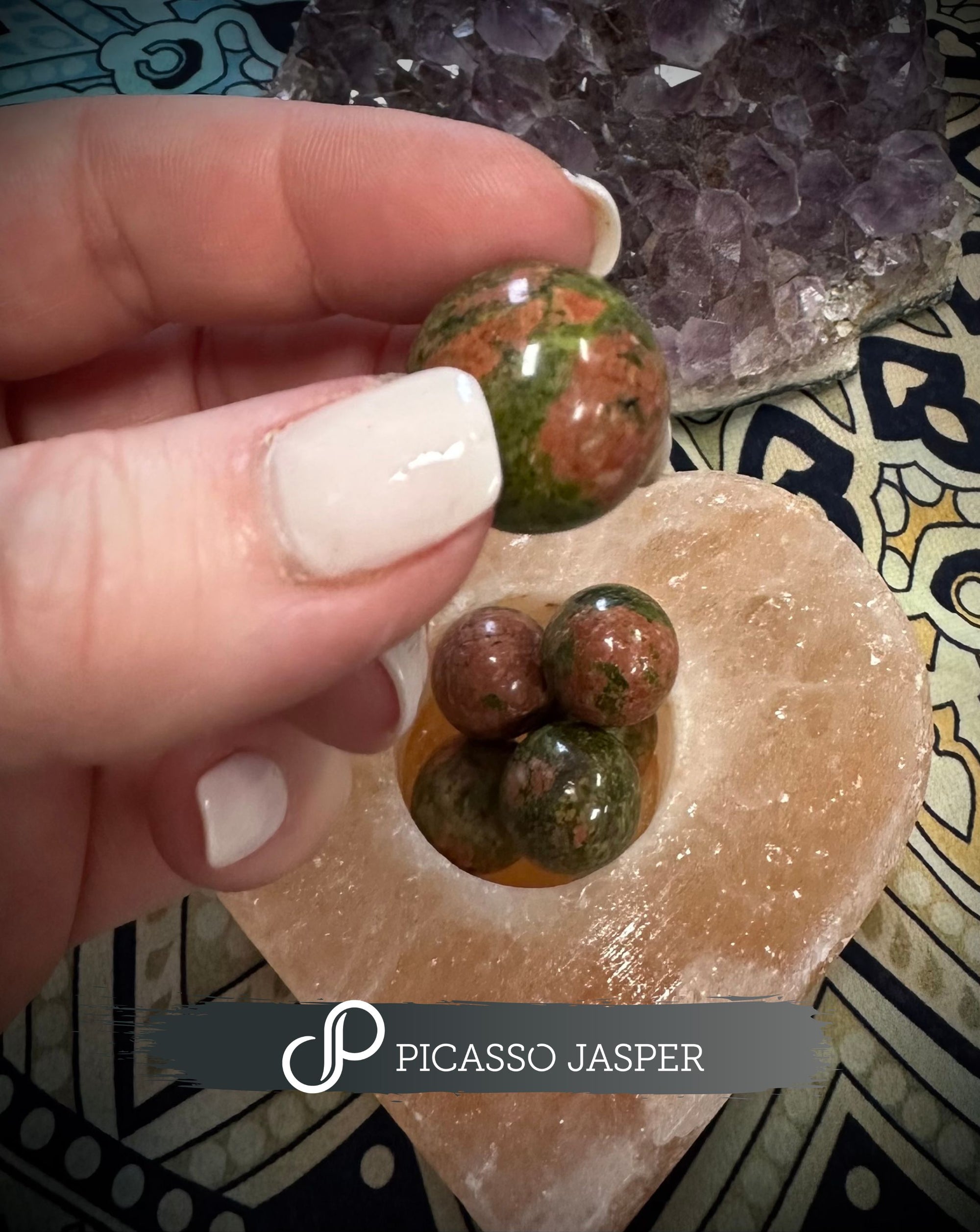 Unakite Sphere Crystal: LOVE • GRATITUDE • PEACE