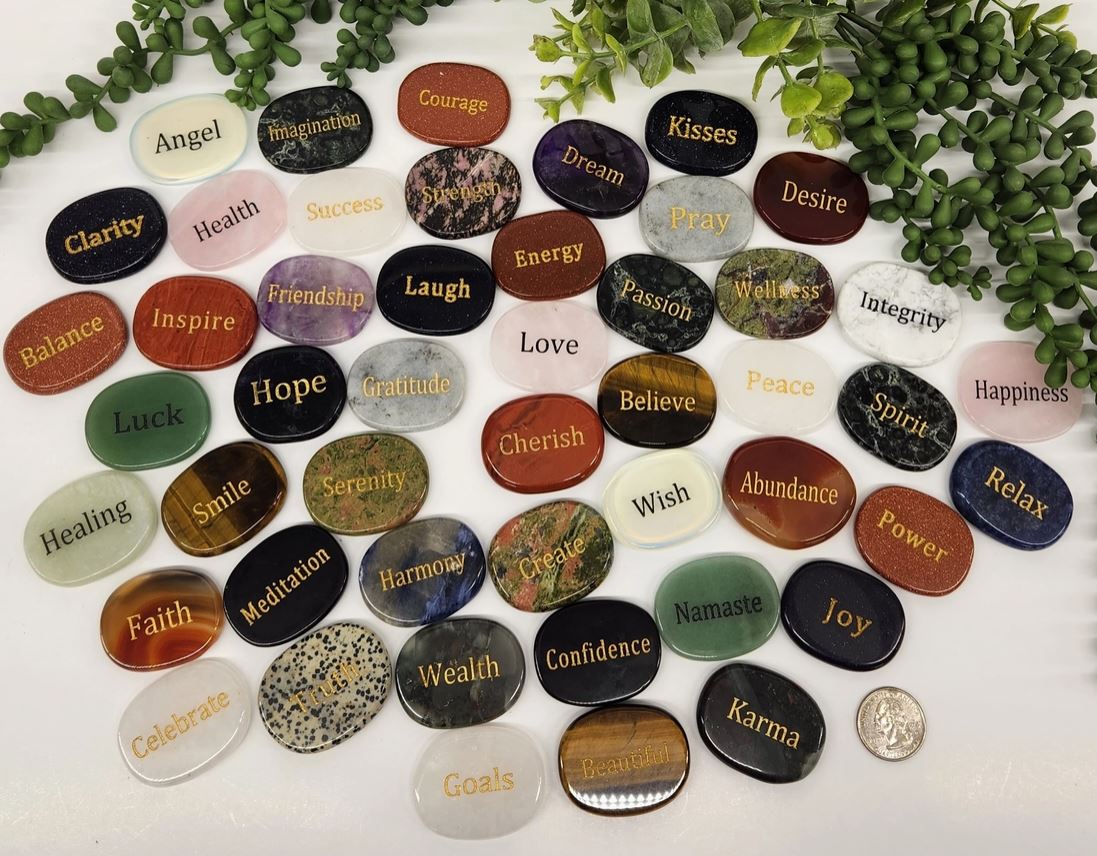 Surprise Word & Crystal Smooth Stone!