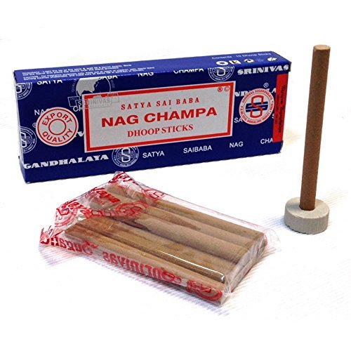Nag Champa Dhoop Incense Sticks and Holder