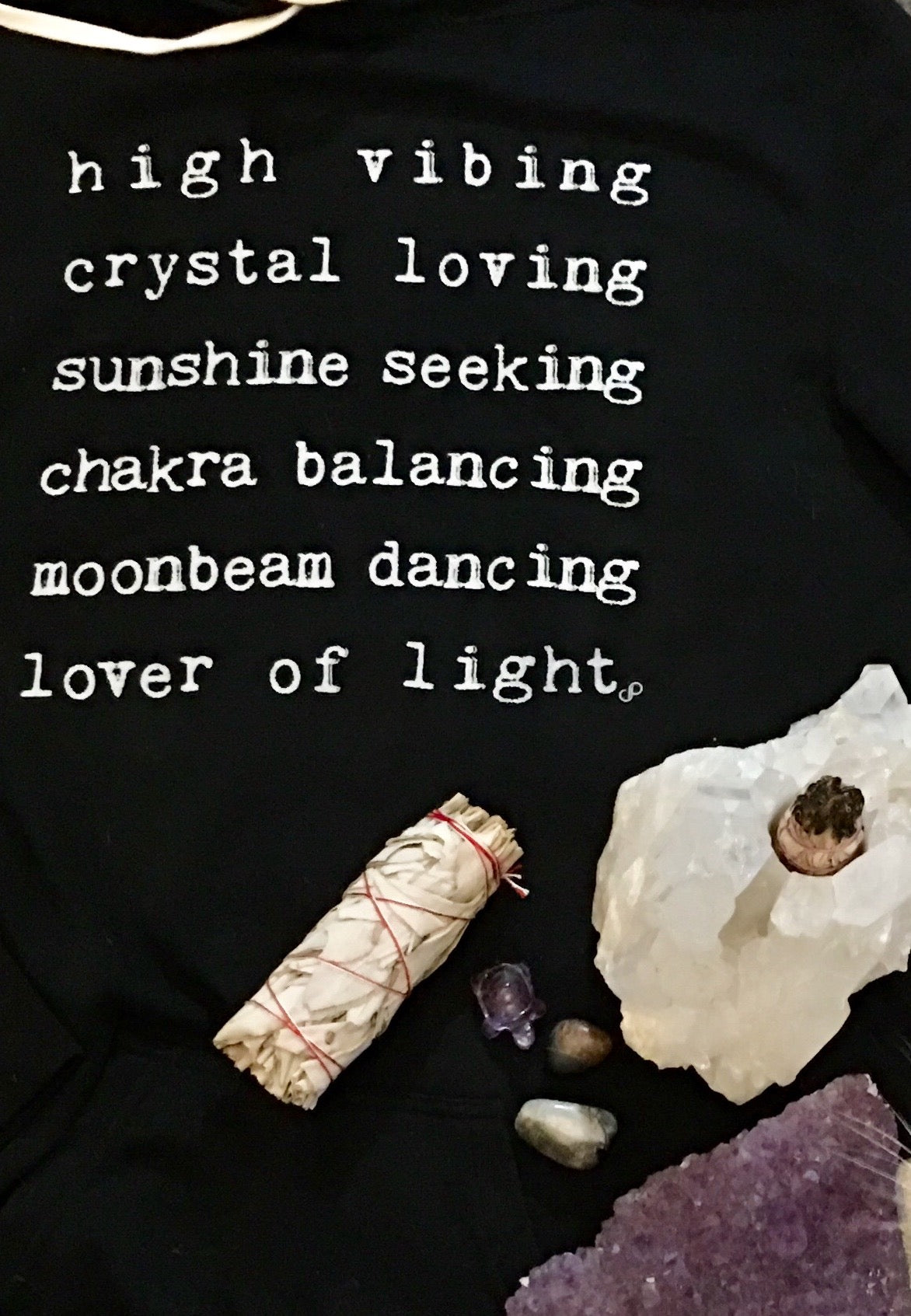 Lover of Light, Black Sweatshirt Dress