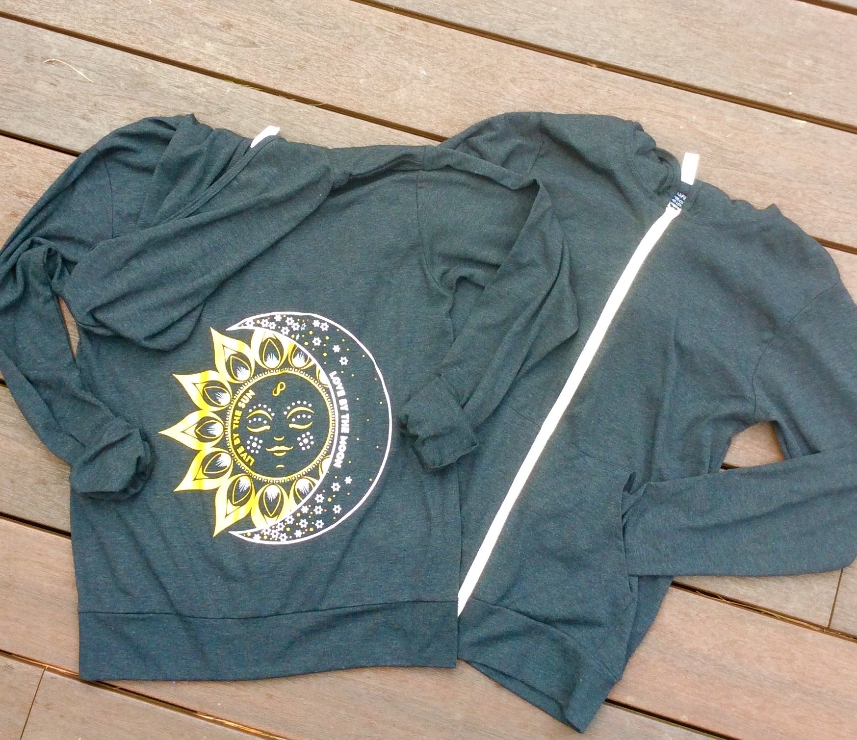 Last Ones! Live by the Sun, Love by the Moon, Unisex Zip Hoodie