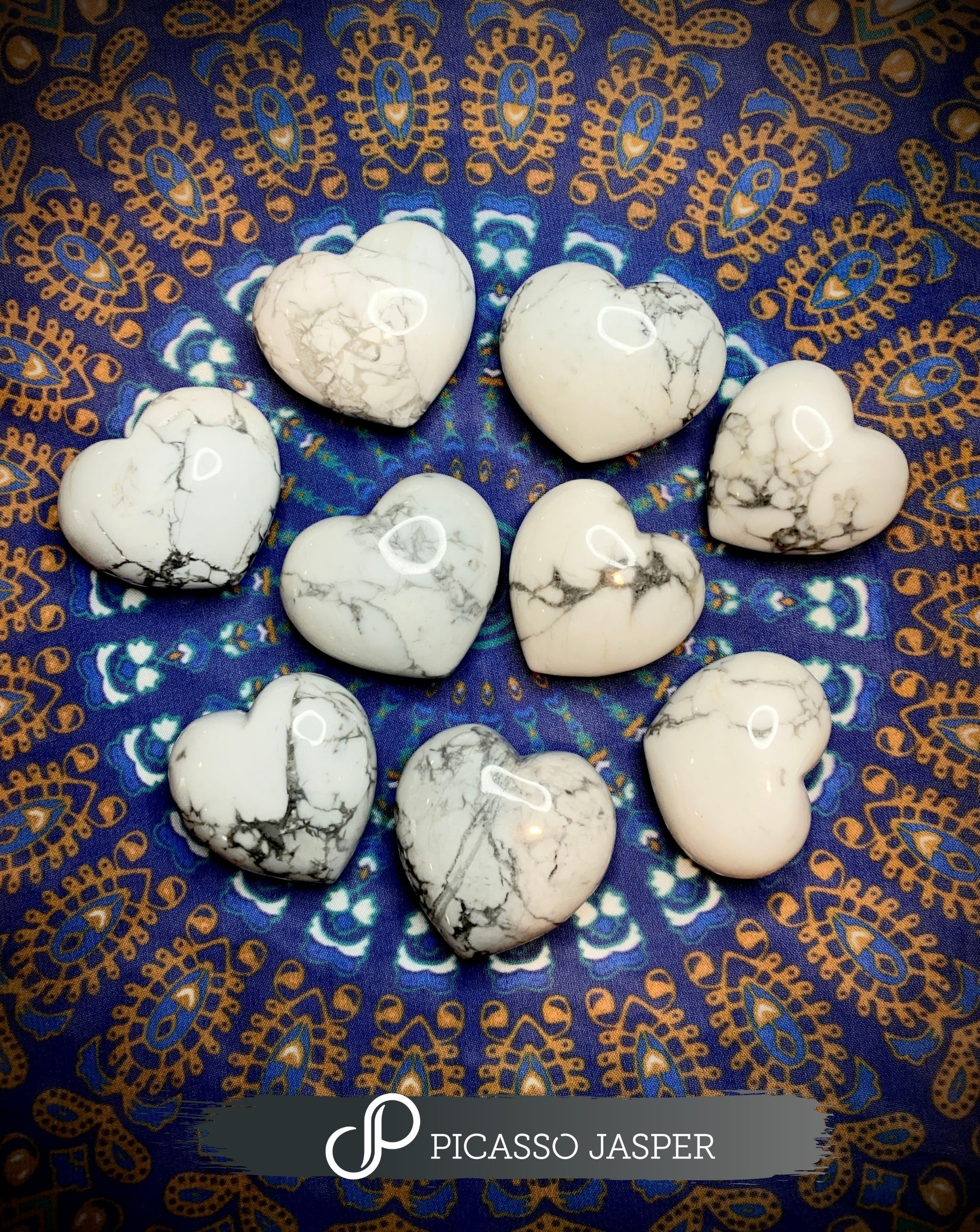 Howlite Heart- Calm, Patience & Compassion