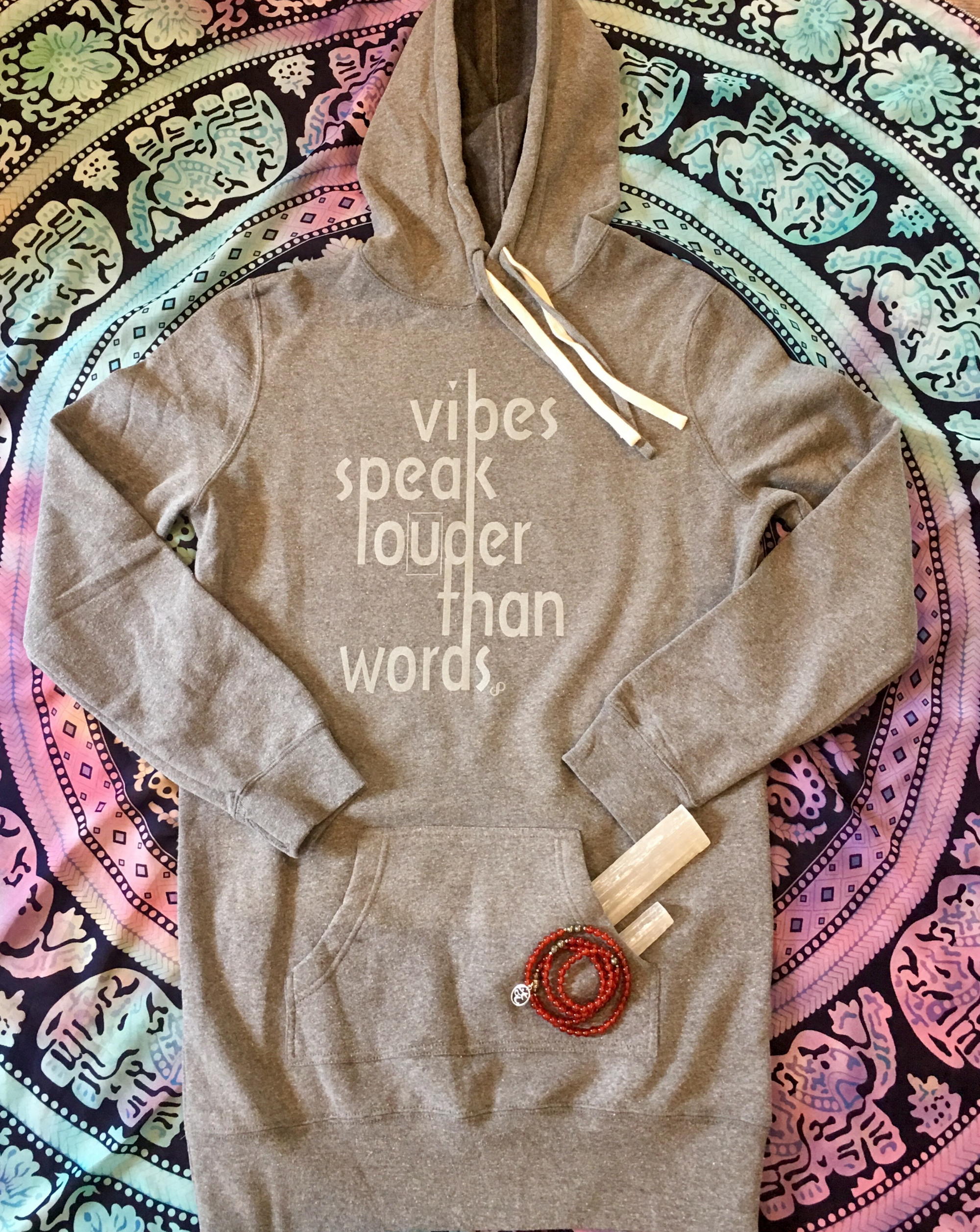 Vibes Speak Louder Than Words Sweatshirt Dress